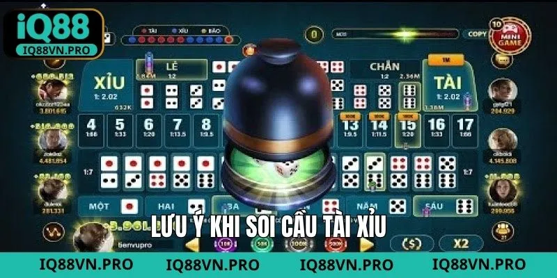 Những điều cần lưu tâm khi tiến hành soi cầu trên IQ88 